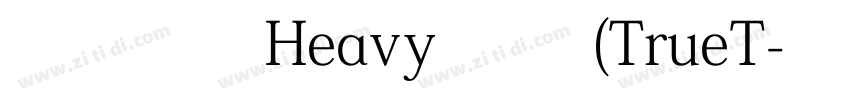 思源宋体 Heavy 常规 (TrueT字体转换